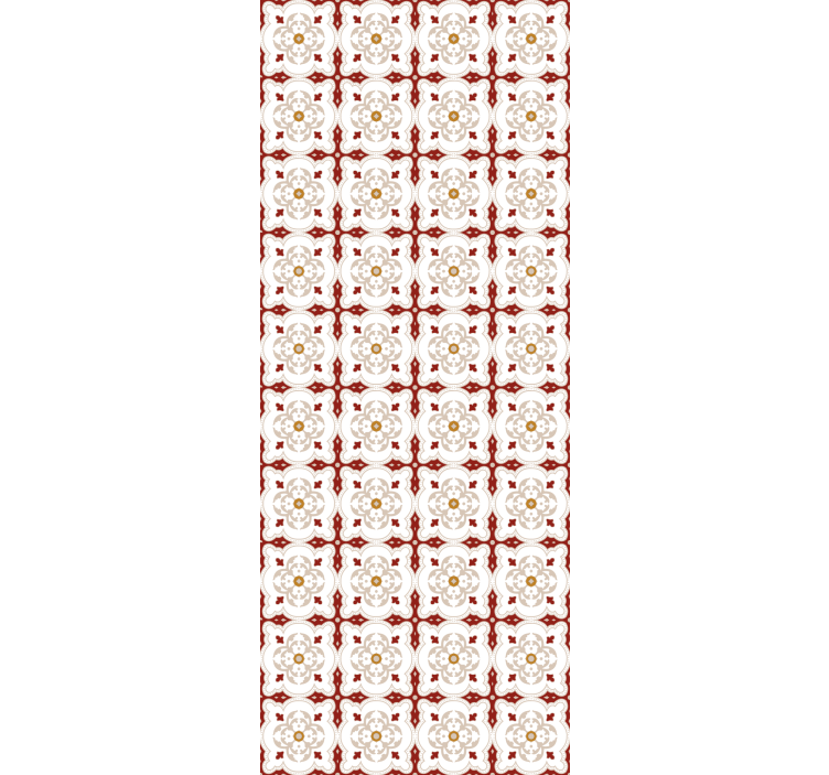 Punaiset muotoillut laattatapetit - Tenstickers