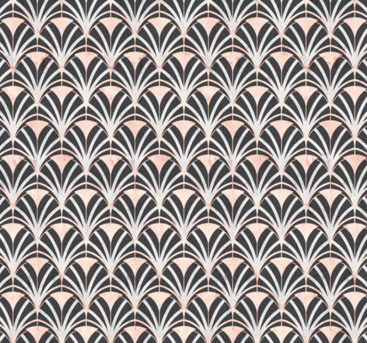 Art deco marmoriefekti laattatapetti - Tenstickers
