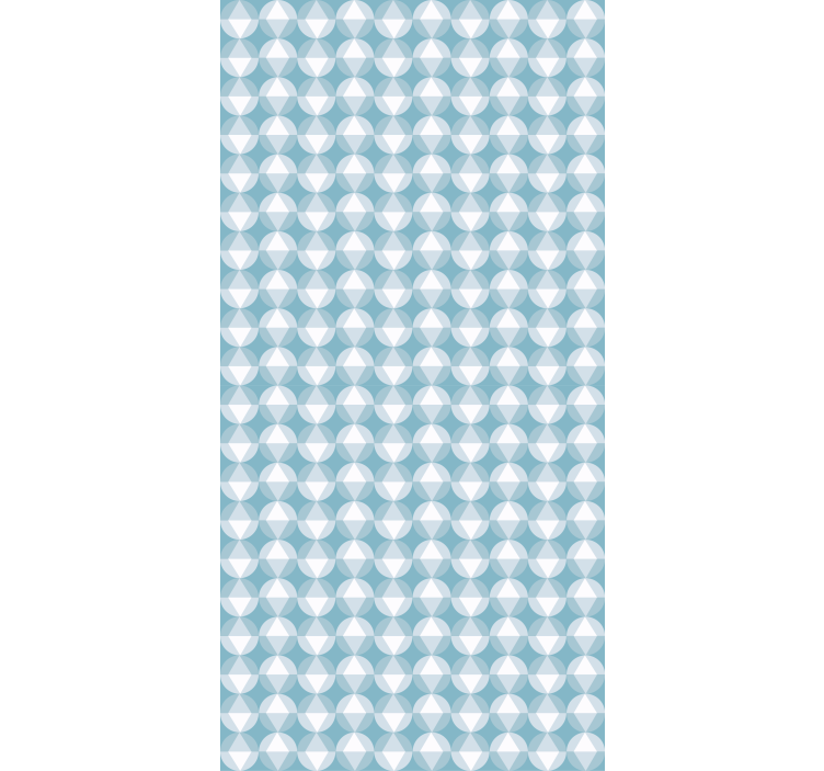 Geometrinen sininen harmonia kuviotapetti - Tenstickers