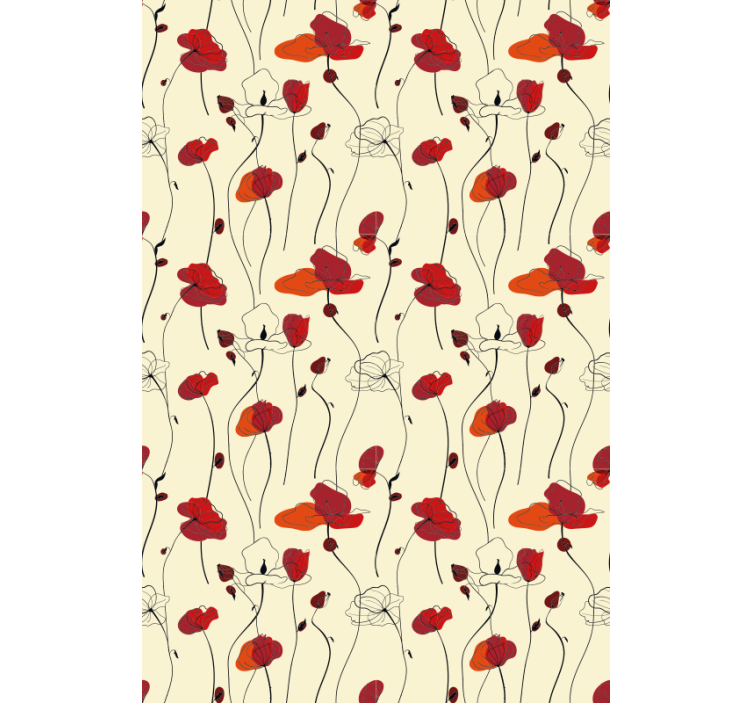 Poppies klassinen tapetti - Tenstickers