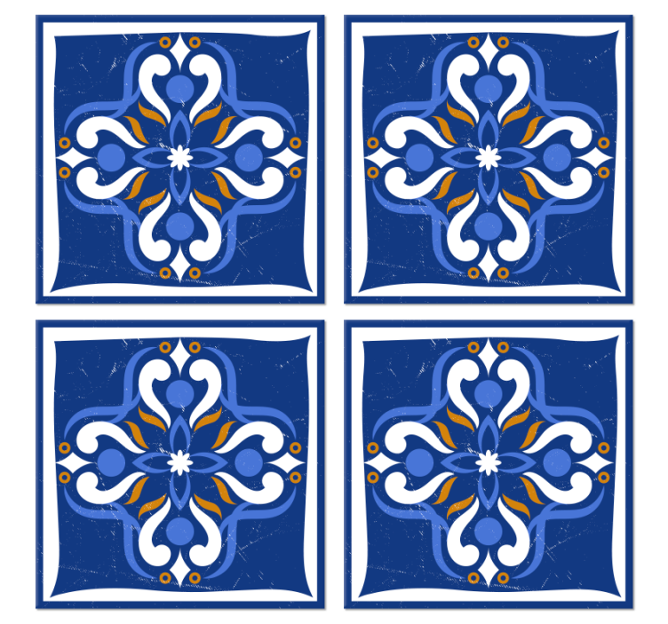 Klassiset välimeren laatatapetti - Tenstickers