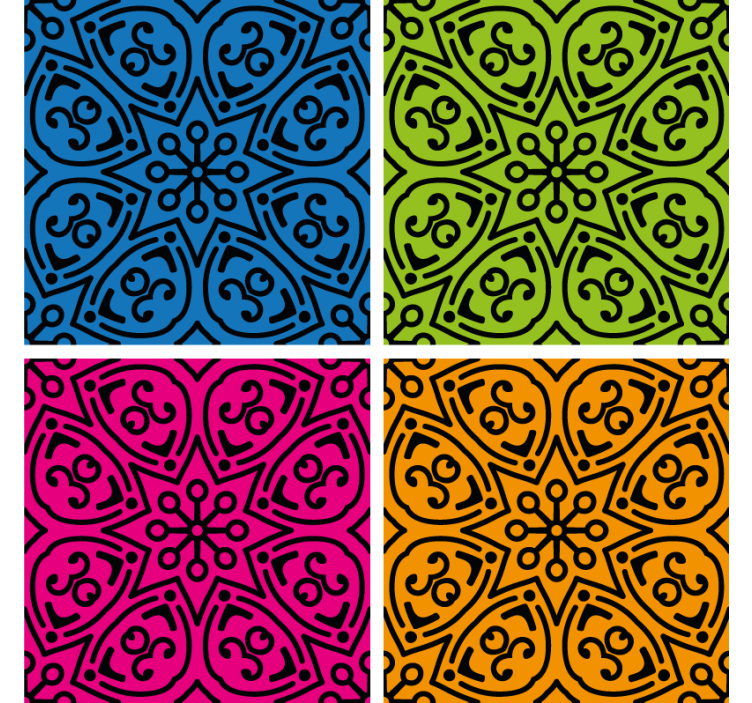 Mandala-kuviotlaattatapetti - Tenstickers