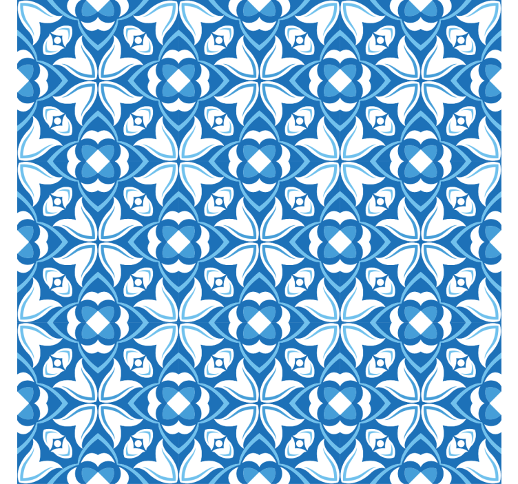 Vintage tapetti moderni sininen maljakko hamptons-tyyli - Tenstickers