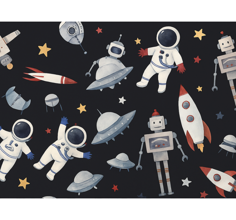 Kosminen lastenhuoneen tapetti - Tenstickers