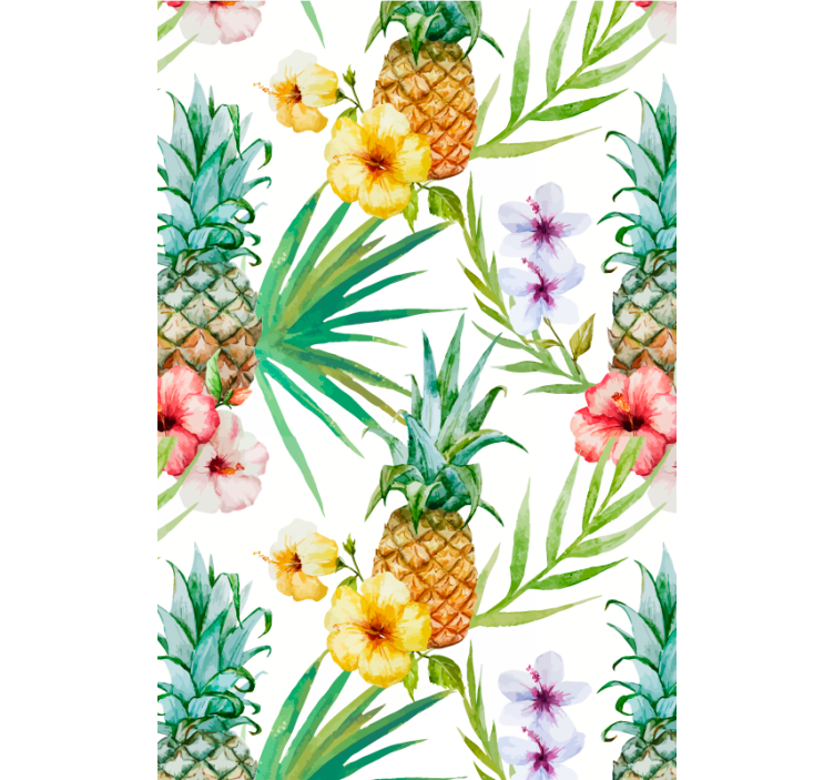 Kukkatapetti maalattu ananas - Tenstickers