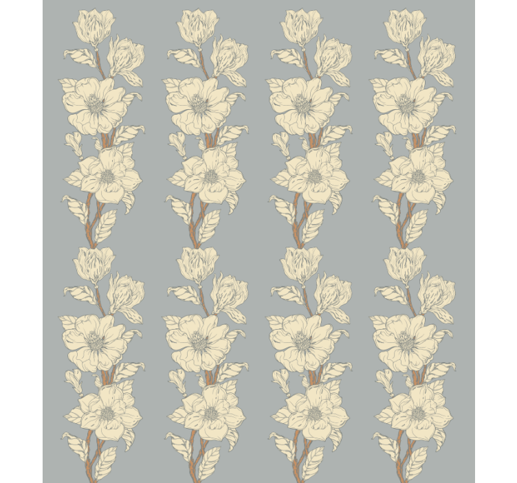 Uuden nostalgian tyyli magnolia kukkatapetti - Tenstickers
