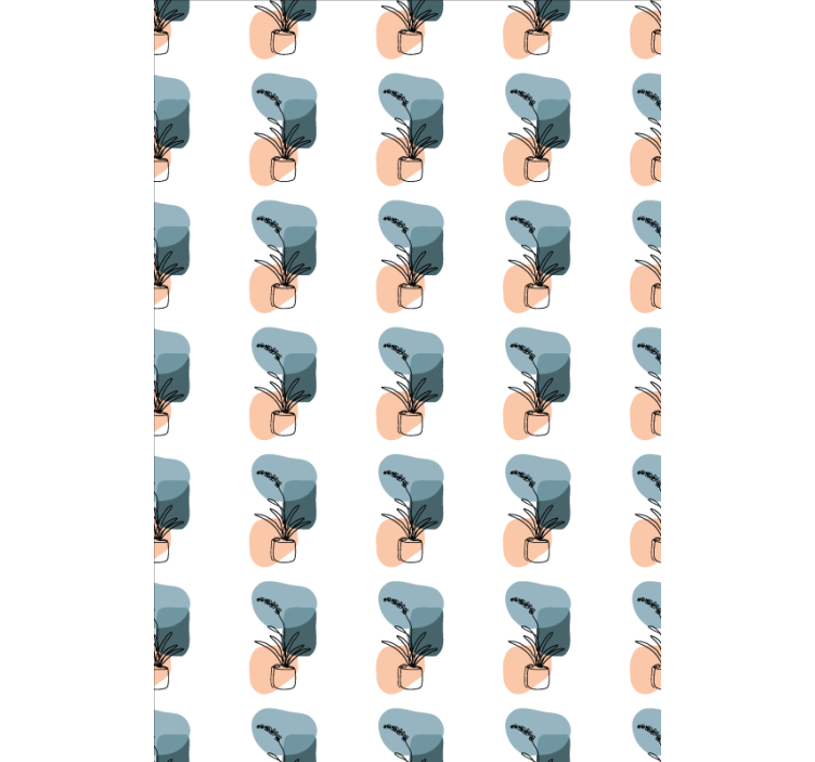 Minimalistiset orkideat kukkatapetti - Tenstickers