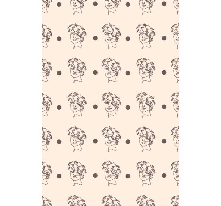 Kukkatapetti minimalistiselle suloiselle naiselle - Tenstickers