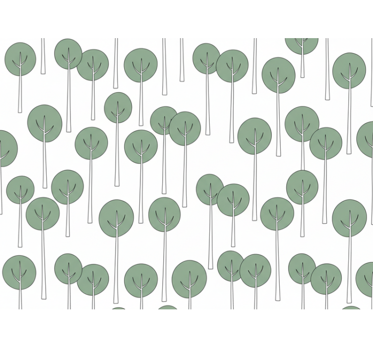 Minimalistinen puukuosi kukkatapetti - Tenstickers