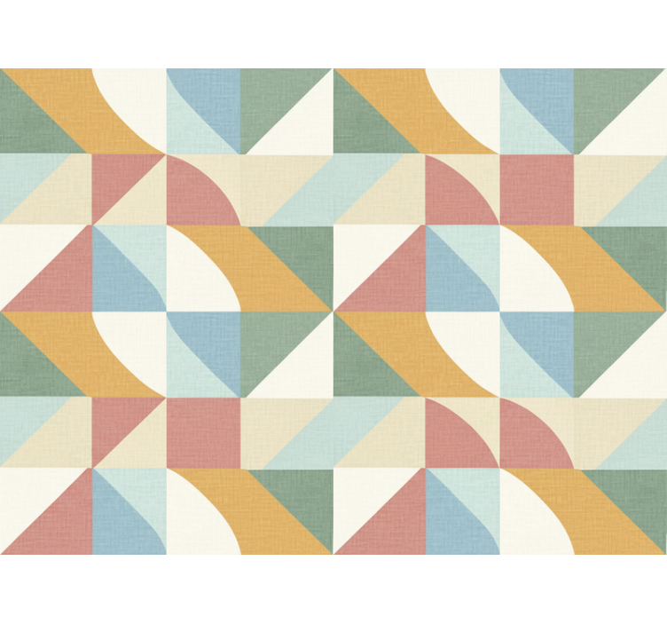 Maalaismainen tapetti vaaleissa geometrisissa muodoissa - Tenstickers