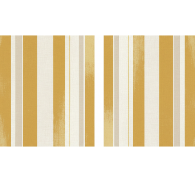 Hienostunut keltainen raitatapetti pystysuorina raitoina - Tenstickers