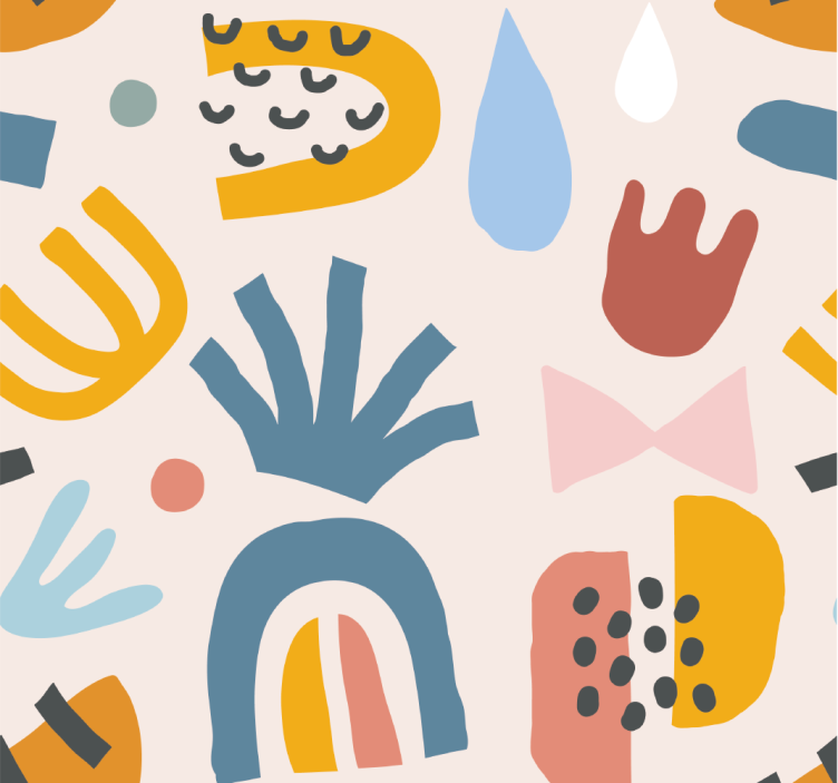 Boheemeja kuvioita abstrakti tapetti - Tenstickers