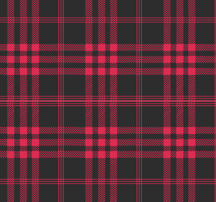 Hieno joulu tartan kuvio Raitatapetti - Tenstickers