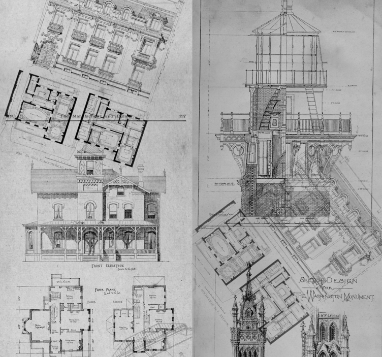 Maisema tapetti arkkitehtoninen helmiä - Tenstickers