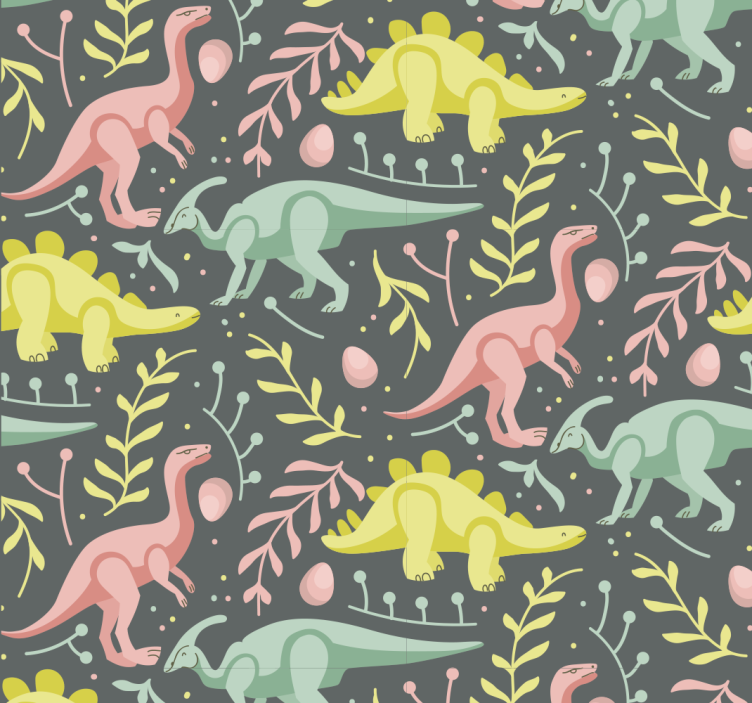 Sarjakuva dinosaurus dinosaurus tapetti - Tenstickers