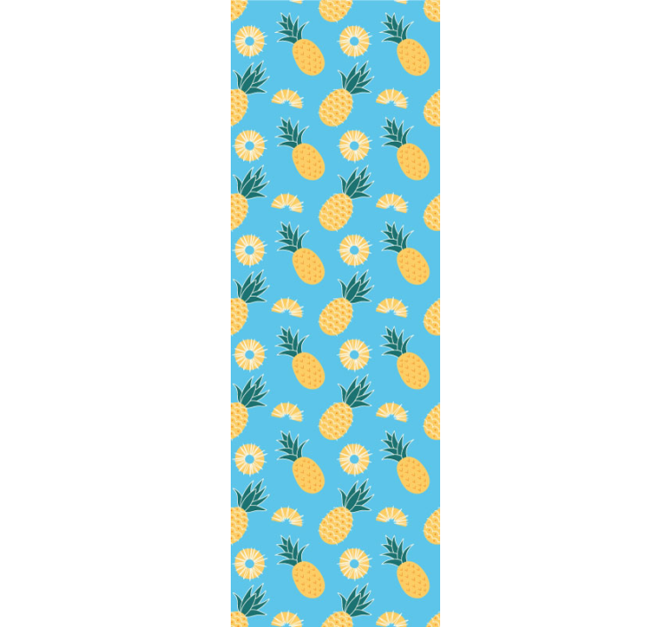 Trooppinen ananasprintti eläintapetti - Tenstickers