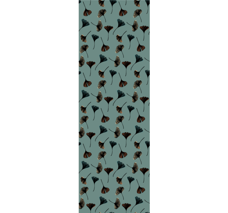 Vihreät ginko-lehdet kukkatapetti - Tenstickers