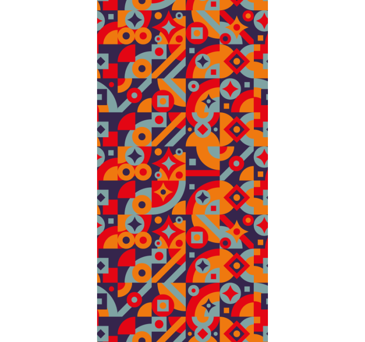Geometrisia kuvioita Muu vintage tapetti - Tenstickers