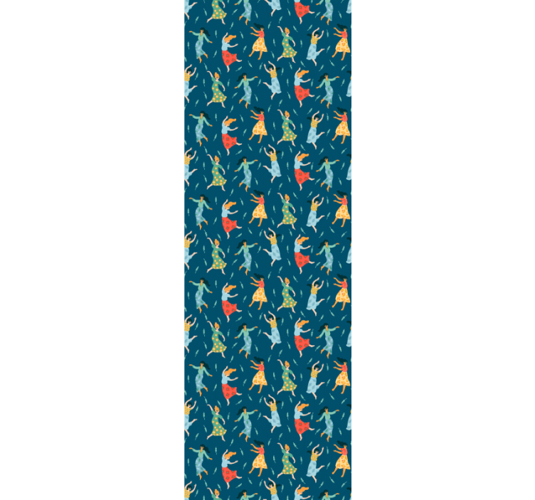 Tanssivien naisten malli muokattava tapetti - Tenstickers