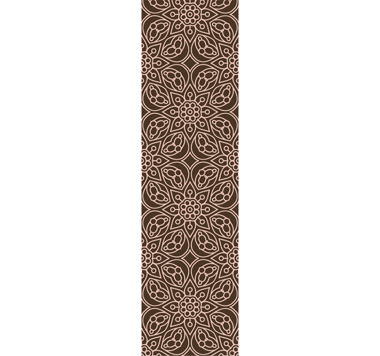 Kukkainen symmetrinen kuvio kukkatapetti - Tenstickers