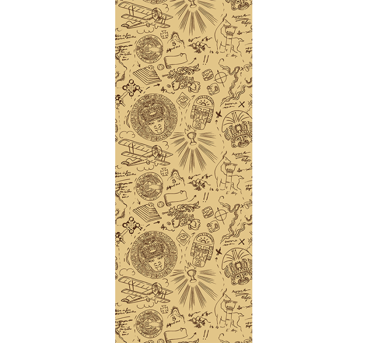 Vintage-retkikunnan luonnoksia Muu vintage tapetti - Tenstickers