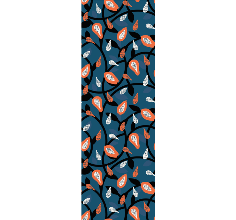 Papaija ja kasvit modernit tapetit - Tenstickers