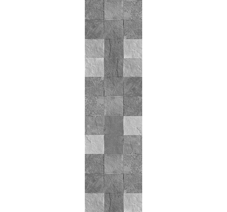 Geometrinen kivi kiviseinä tapetti - Tenstickers