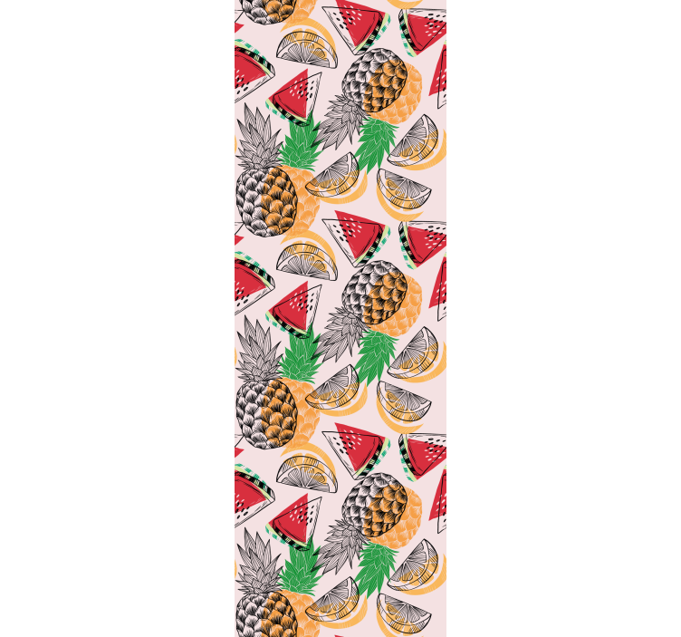 Kesän painettu ananas modernit tapetit - Tenstickers