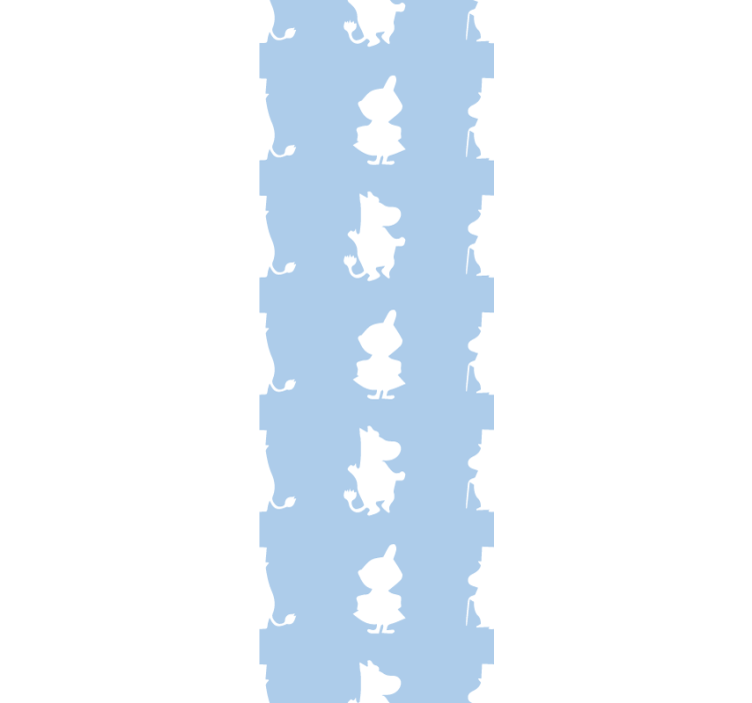 Siniset muumihahmot lastenhuoneen tapetti - Tenstickers