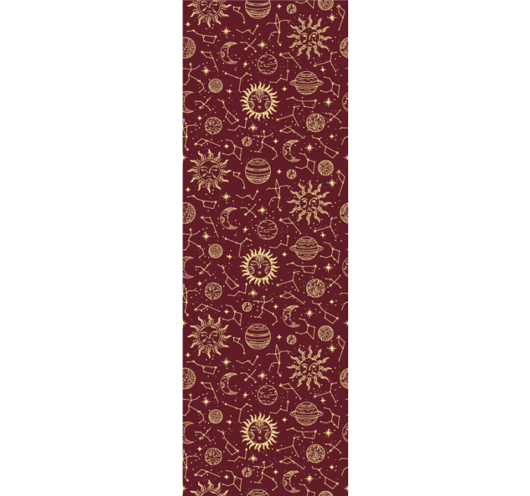 Punainen tähti kuvio tähtitapetti - Tenstickers