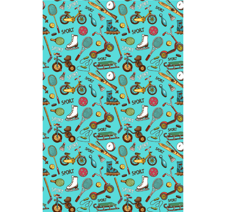 Urheilu kuvakkeet Nuoren huoneen tapetti - Tenstickers