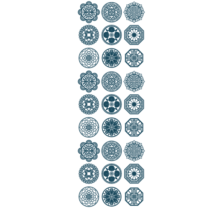 Geometrisia laattakuvioita laatta tapetti - Tenstickers