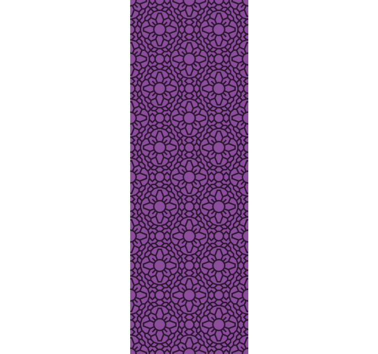 Violetti ympyrä kukkia Ympyrät tapetti - Tenstickers