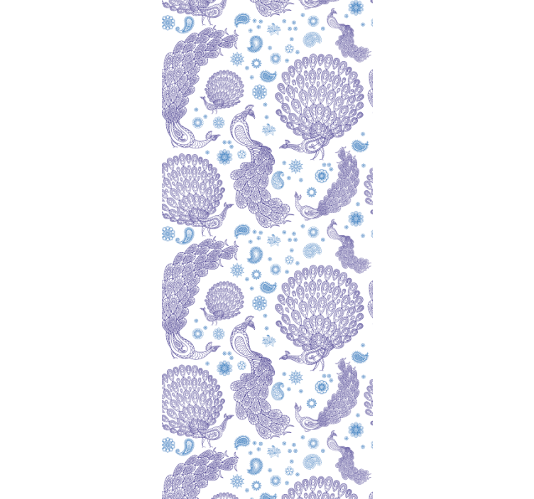 Riikinkukon höyhenaihe taide tapetti - Tenstickers