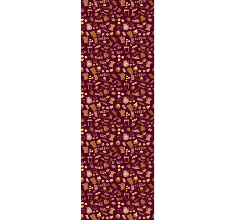 Juoma-aiheinen kuvio keittiötapetti - Tenstickers