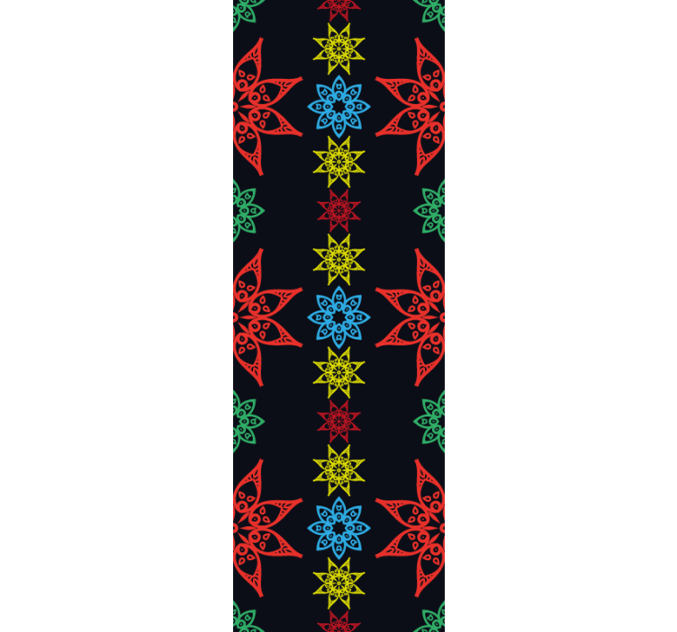 Kukkakoristeita ornamentti tapetti - Tenstickers