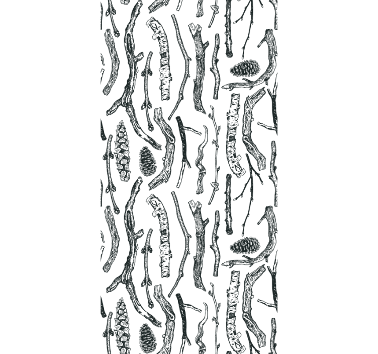 Metsän luonnoksia eläintapetti - Tenstickers