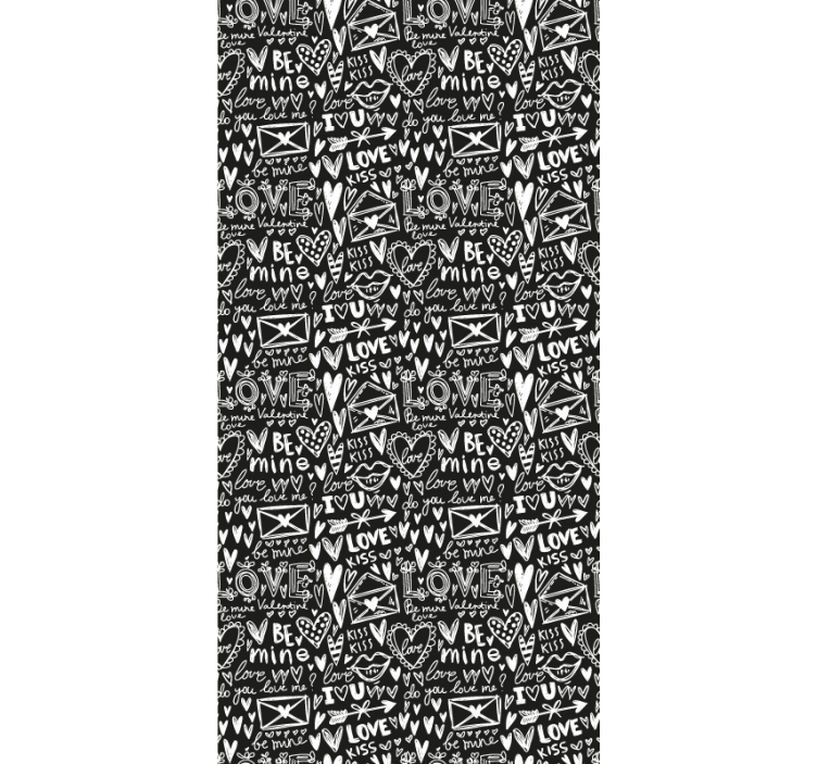 Rakkaus sydämen graffitit taide tapetti - Tenstickers