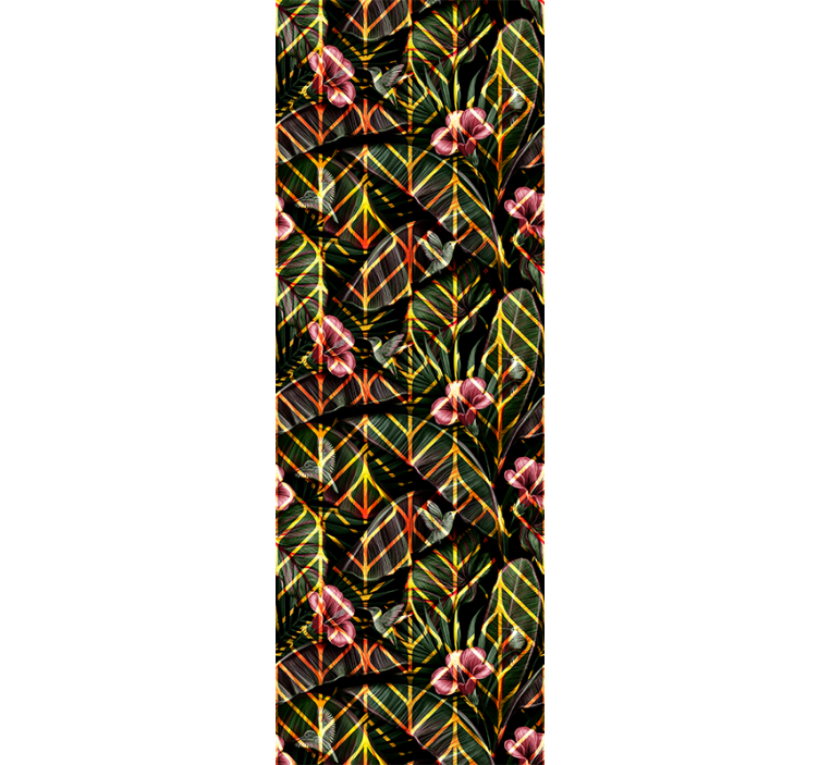 Kukkainen lehtikuvio luonto tapetti - Tenstickers