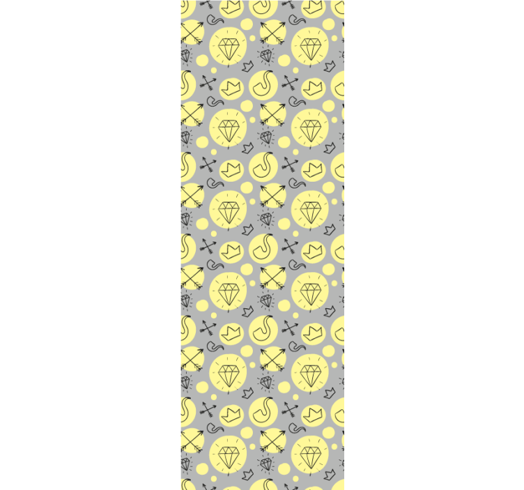 Graffiti-timantteja ja kruunuja taide tapetti - Tenstickers