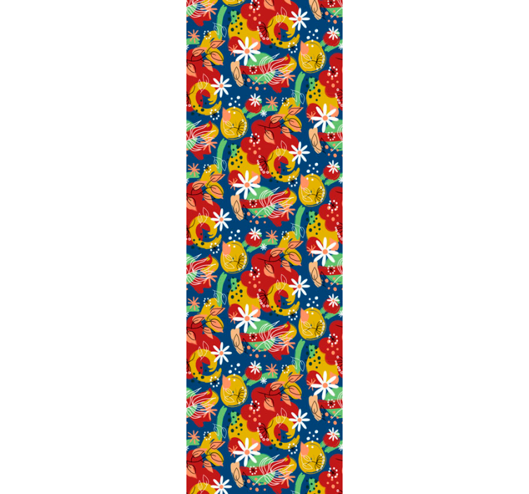 Värikäs ja kaunis kukkatapetti - Tenstickers