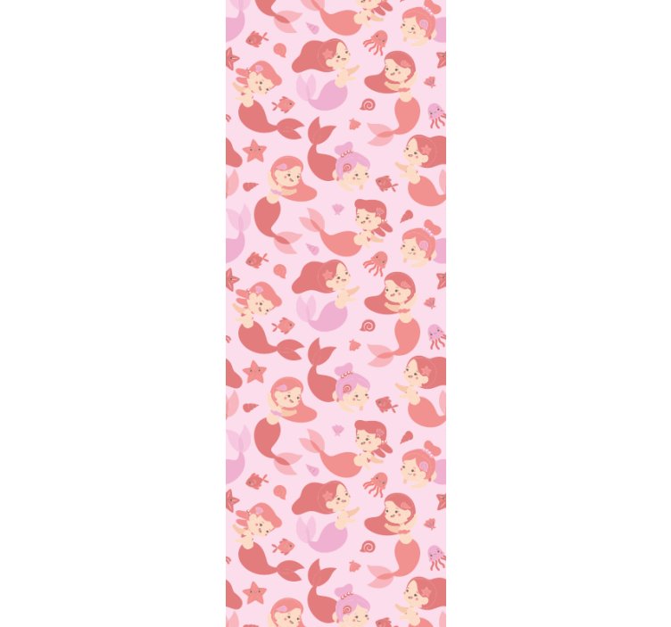 Leikkisä merenneito-aihe eläintapetti - Tenstickers