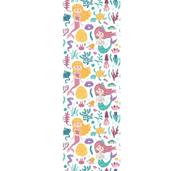 Merenneito seikkailu lastenhuoneen tapetti - Tenstickers