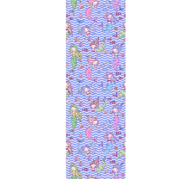 Merenneito kuvia lastenhuoneen tapetti - Tenstickers