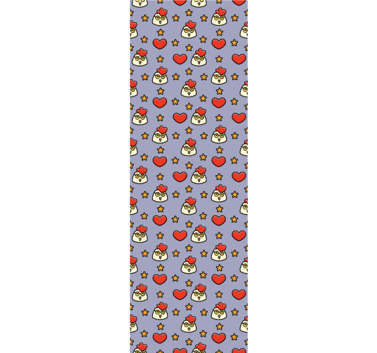 Sarjakuva kanakuvio eläintapetti - Tenstickers