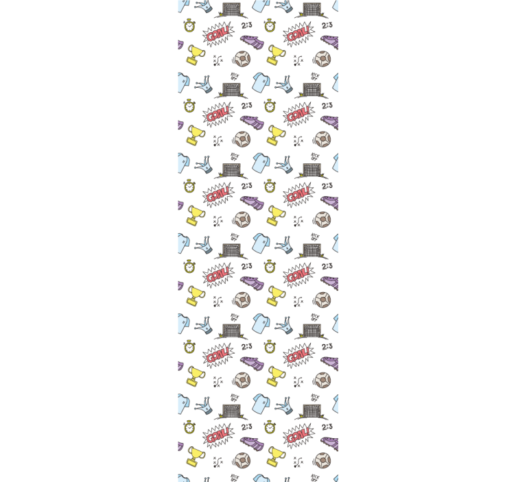 Hauska jalkapallo teema vauvanhuoneen tapetti - Tenstickers