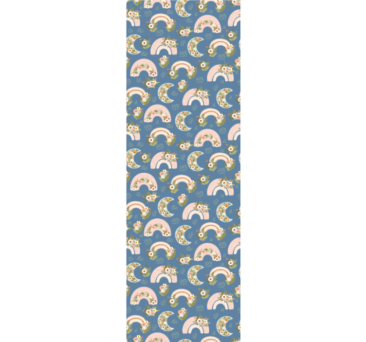 Kukkaisia sateenkaareja vauvanhuoneen tapetti - Tenstickers