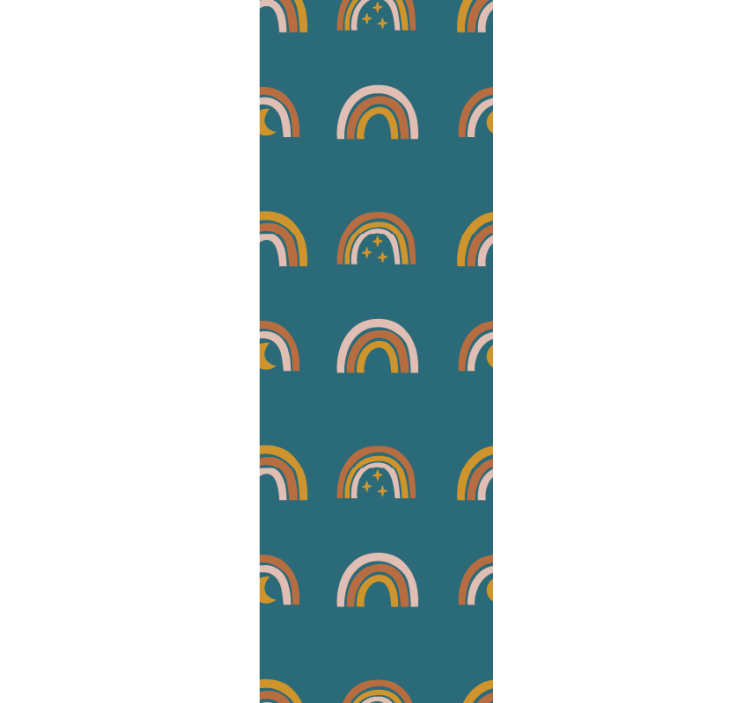 Taivaallinen, mystinen moderni sateenkaari lastenhuoneen tapetti - Tenstickers