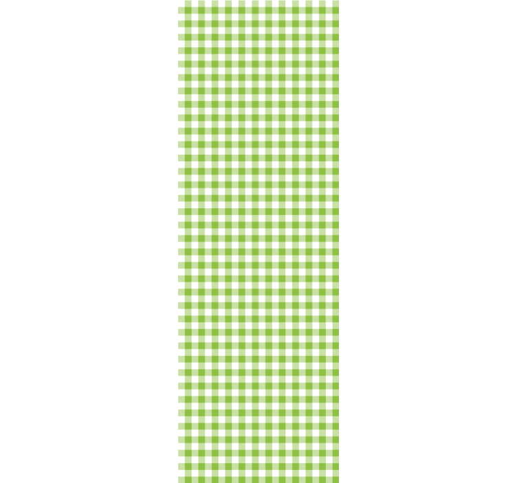 Vihreä ruudullinen malli tapetti keittiöön - Tenstickers