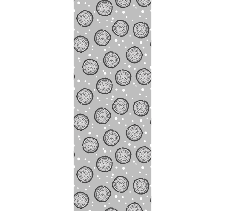 Pilkullisia ruusukkeita harmaa tapetti - Tenstickers